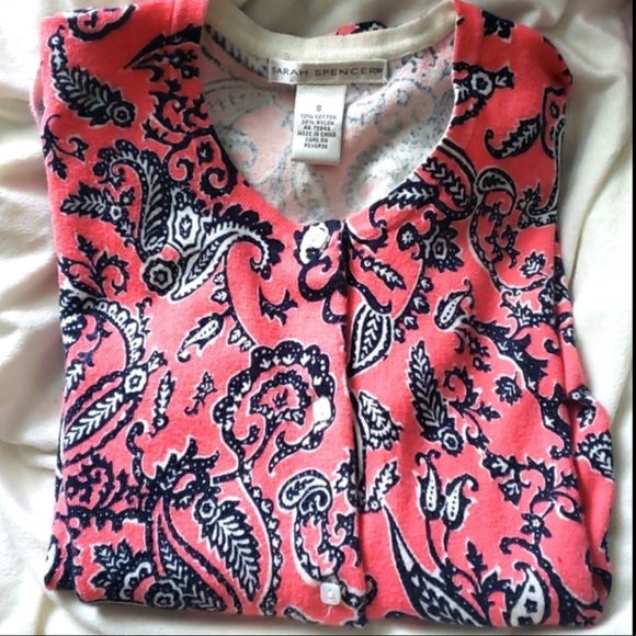 Sarah Spencer Paisley Print Cardigan - Picture 3 of 8